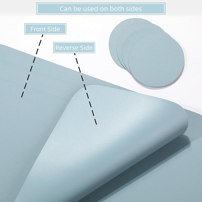 Faux Leather Waterproof Placemats Set of 8-Heat Resistant Non Slip and Scratch - Image 6