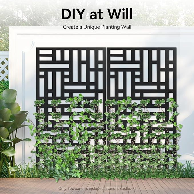 23.6x46 Inch Metal Privacy Screen Panel, Outdoor Decorative Privacy Fence Panel - Image 7