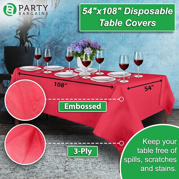 PARTY BARGAINS 10 Disposable Table Covers - Image 3