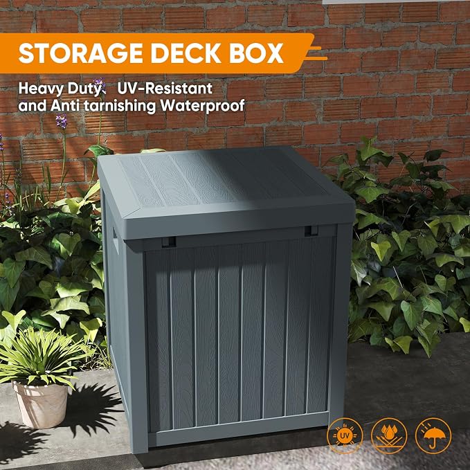 ZYJOYY 51 Gallon Resin Deck Box, Outdoor Storage Box Waterproof - Image 7