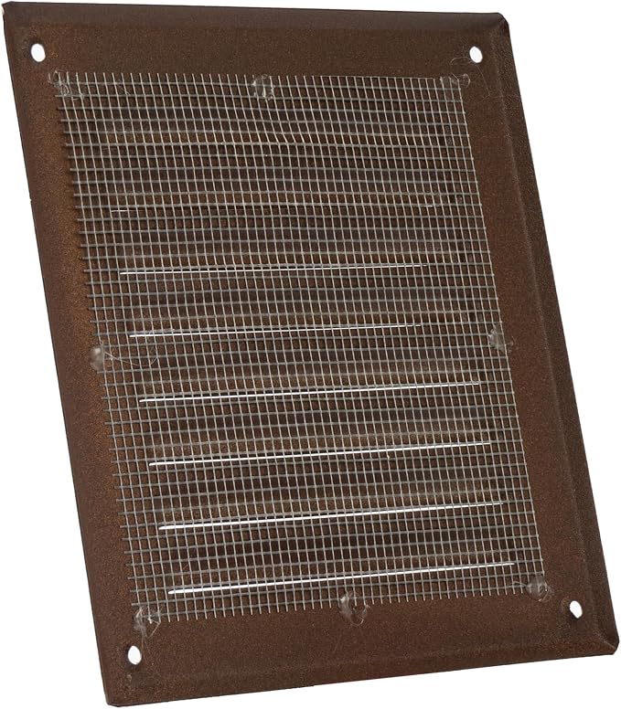 Vent Systems - 5 x 5 Inch Brown Metal Square Soffit Air Vent Grille Cover - Image 6