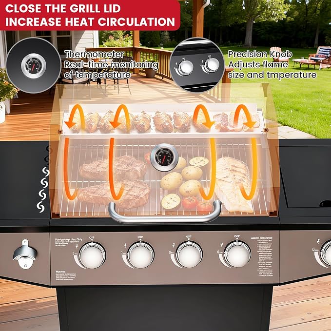 4-Burner Propane Gas Grill - Image 4