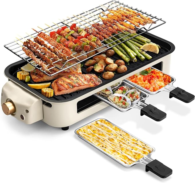 Pukomc Electric Indoor Grill, 2 in 1 Indoor Grills by Pukomc