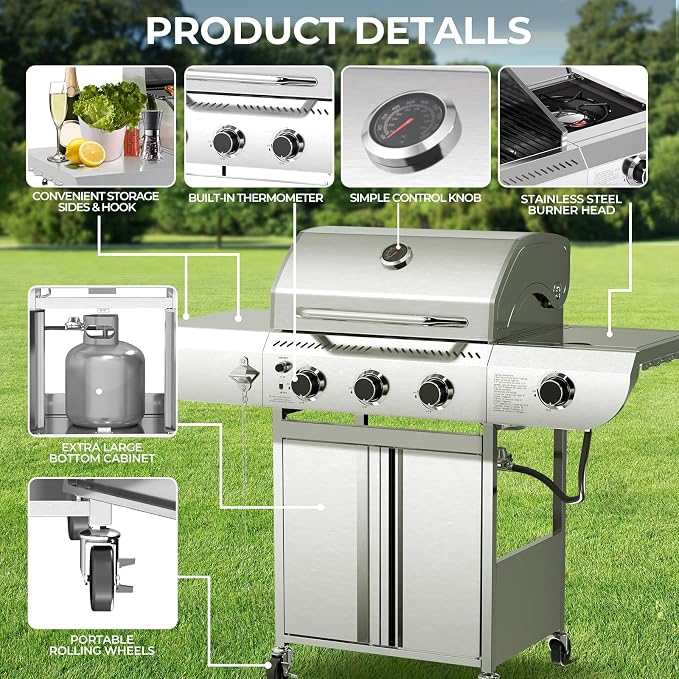 G31 pro Gas Grill 34, 000 BTU 3-Burner Propane Grill - Image 5