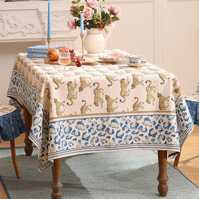 patdrea Designer Vintage Linen Long Table Cloth - Image 2