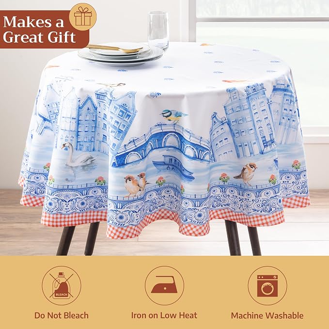 Maison d'Hermine Table Cloth Round Table 100% Cotton Tablecloth - Image 5