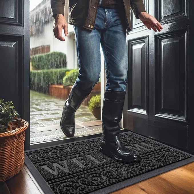 OLANLY Welcome Door Mat Indoor Outdoor Entrance, Heavy Duty Sturdy Front Door - Image 9