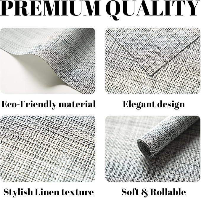 Placemats Set of 4 Vinyl/Plastic Woven Place Mats - Image 2