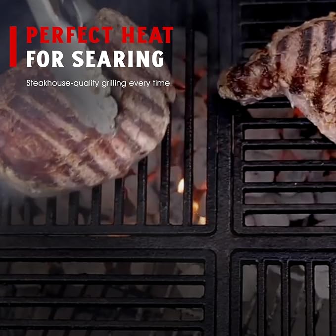 Pre-Seasoned Modular Cast Iron Grate, Fits 22.5" Kettle Grills Like Weber and - Image 5