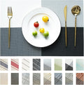 Placemats Set of 6 Vinyl/Plastic Woven Place Mats by Unknown