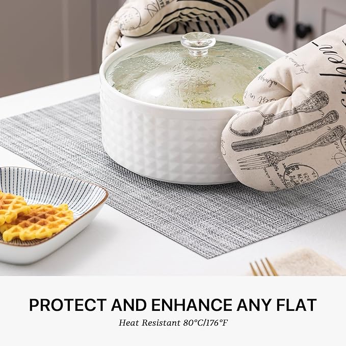 LEXMORE PlaceMats Set of 12 Vinyl/Plastic Woven Place Mats - Image 5