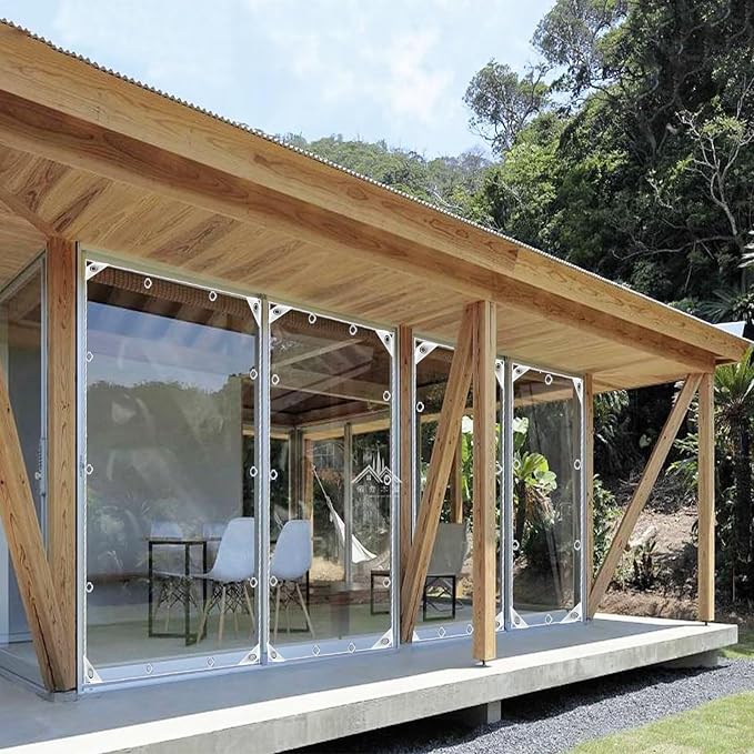Clear Tarps Heavy Duty PVC, Transparent Tarp Durable Waterproof Dustproof - Image 9