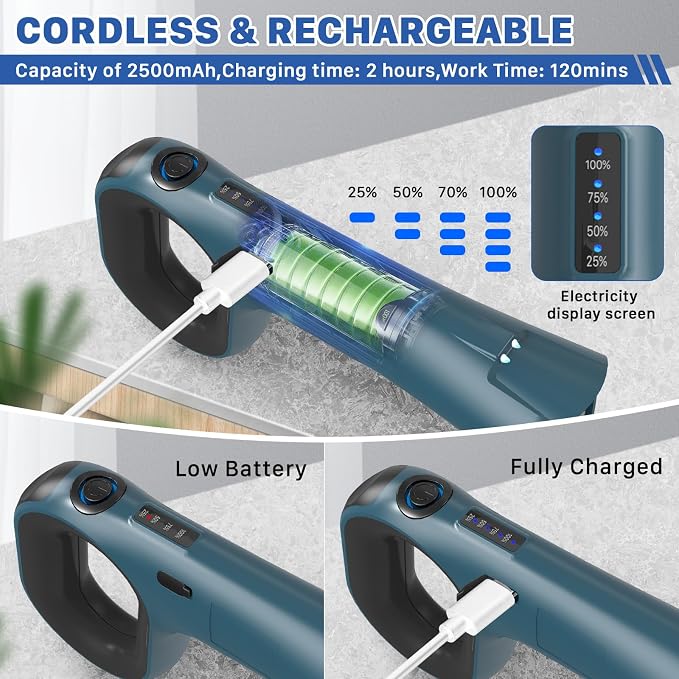 Hillyfe Grill Brush for Outdoor，Cordless Rechargeable Grill Brush - Image 2