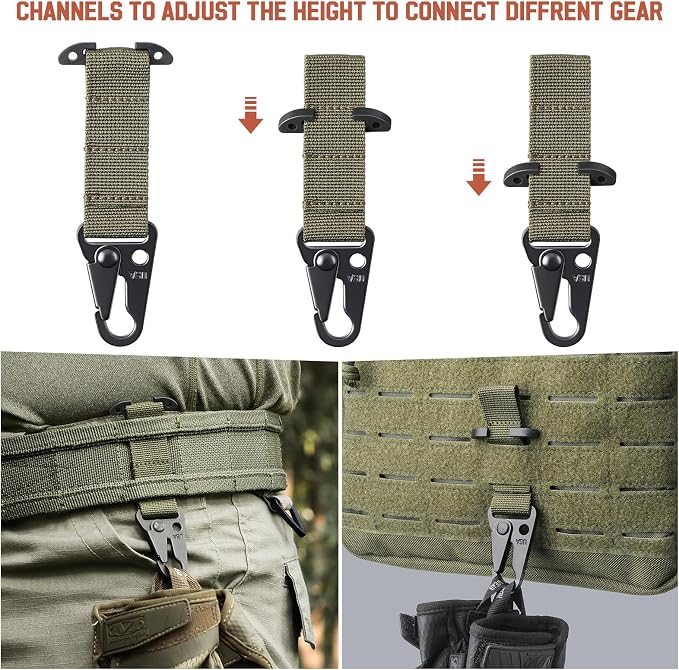 LIVANS Molle Belt Clip Key Holder Tactical Battle Belt Plate Carrier Vest - Image 5