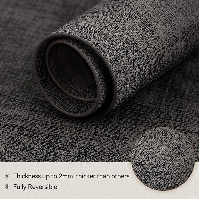 Round Table Placemats Set of 4, Faux Leather Wedge Shape Place Mats Heat - Image 5