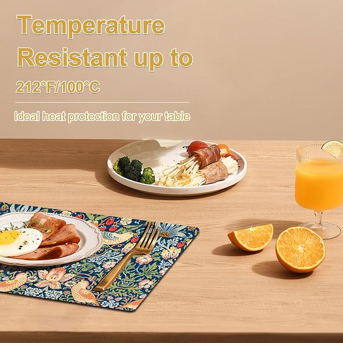 William Morris Strawberry Thief Placemats - Image 2