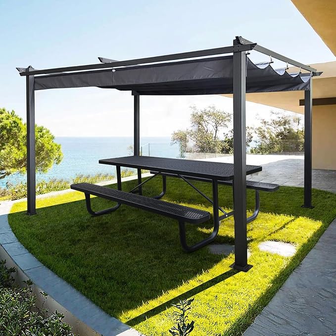 6FT Rectangular Metal Picnic Table - Image 2