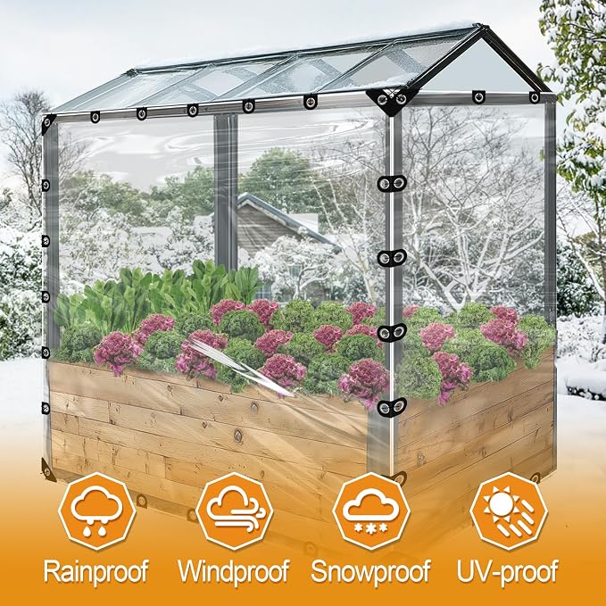 10x10ft Anti-Tear Clear Tarp Waterproof - Image 5