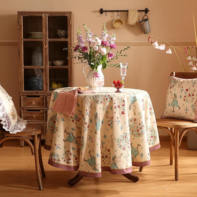 patdrea Designer Beige Tablecloth - Image 2