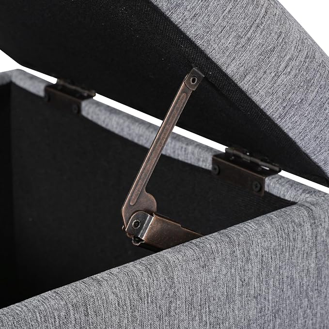 Homebeez Multifunctional Space-Saving Linen Storage Ottoman - Image 7