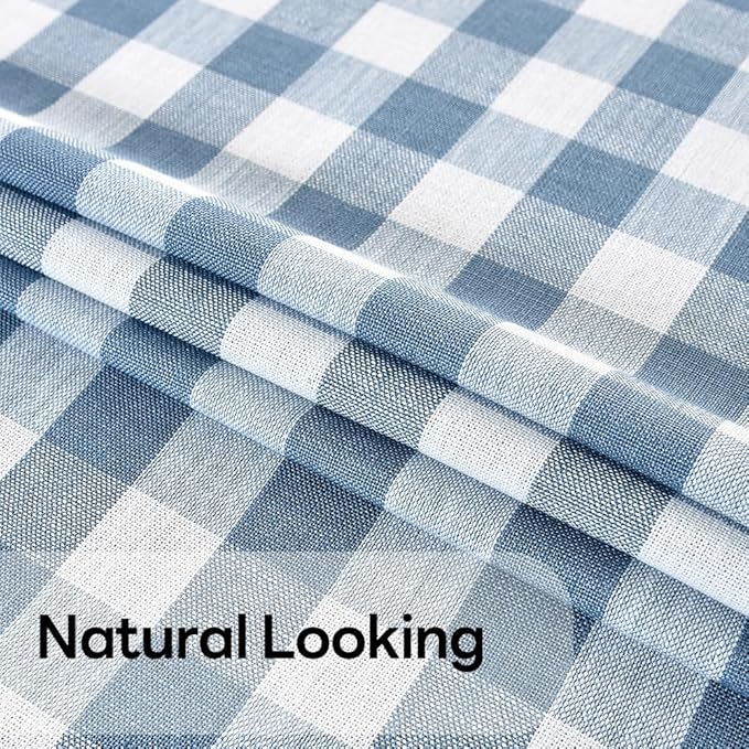 Gingham Tablecloth Rectangle Table Cloth Heavy Duty Cotton Checkered Table Cover - Image 3