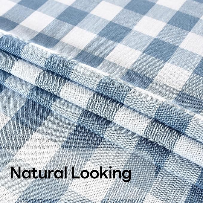 Gingham Tablecloth Rectangle Table Cloth Heavy Duty Cotton Checkered Table Cover - Image 3