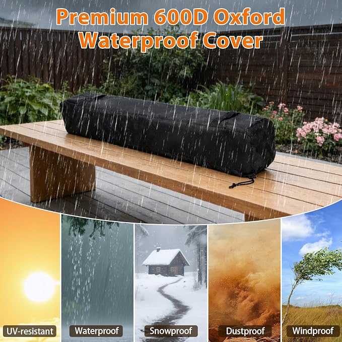 Tabletop Propane Fire Pit 36 Inch, 50000 BTU, Stainless Steel Outdoor Table Top - Image 7