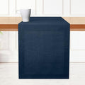 D'Moksha Homes Linen Navy Blue Table Runner 72 Inches Long by DMokshaHomes