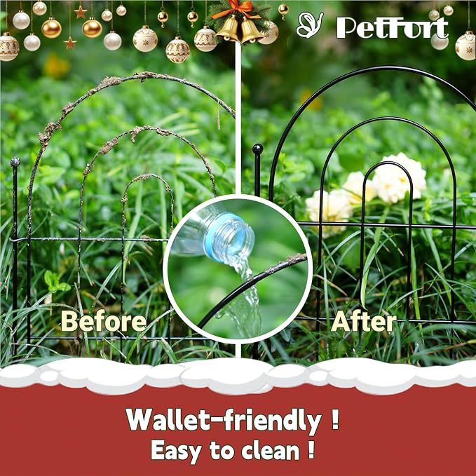 Garden Fence Panels, 17 in x 20 ft Flower Bed Fencing - Image 5