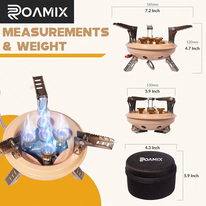 Roamix 54, 500 BTU Multi-Fuel Portable Camping Stove – 16, 000W Collapsible - Image 2