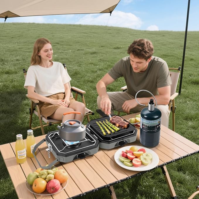 2 Burner Propane Camping Stove - Image 2