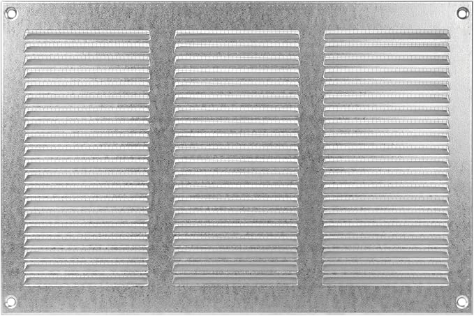 Repa Market 12x8 Inch Air Vent Cover/Galvanized Steel Louvered Grill Cover by RepaMarket