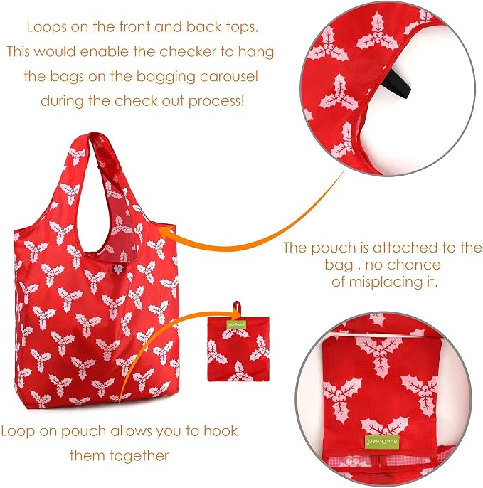 BeeGreen Geography Reusable Grocery Bags Bulk 10 Packs X-Large, Reusable - Image 7