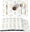 QIYI Placemats Set of 6, 12x18 Inch Faux Leather Place Mats by QIYI