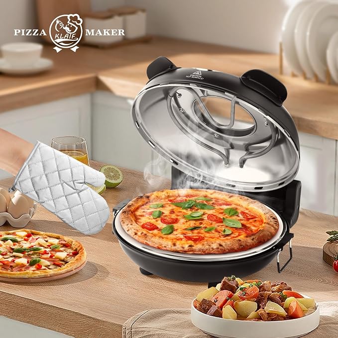 KLAIF 12" Electric Countertop Pizza Oven Indoor - Image 6