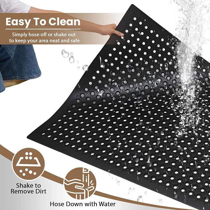 Restaurant Anti Fatigue Mat, Outdoor Rubber Floor Bar Mat - Image 2