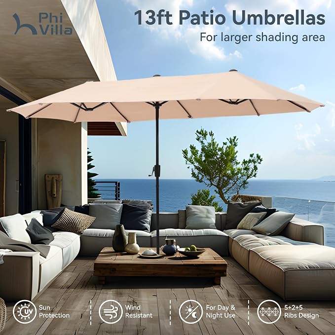 PHI VILLA 7-Piece Outdoor Dining Set, Heavy Duty Patio Table and Chairs Set - Image 9