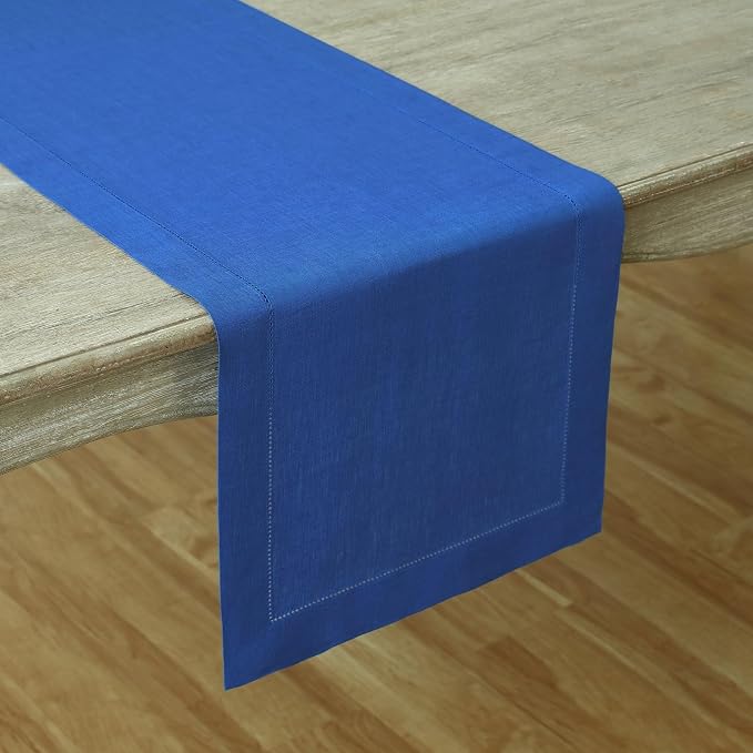 Solino Home Linen Royal Blue Table Runner 60 Inches - Image 2