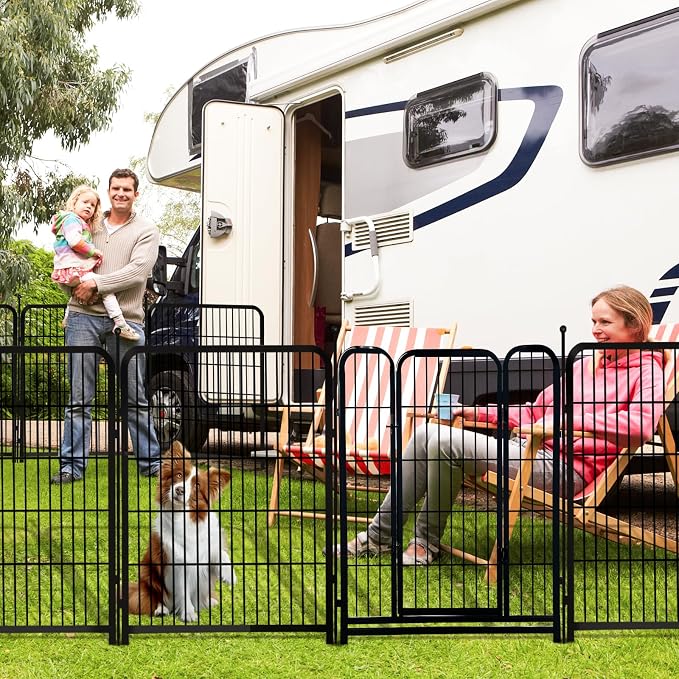 36 in Garden Fence With Gate, Wide Gate Low Threshold, 8 Panels Total 17.7 ft - Image 5