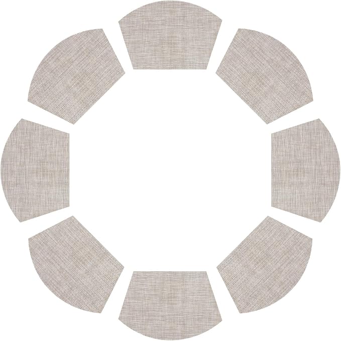 SHACOS Wedge Placemats Set of 8 Woven Vinyl Plastic Placemats by SHACOS