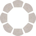 SHACOS Wedge Placemats Set of 8 Woven Vinyl Plastic Placemats by SHACOS