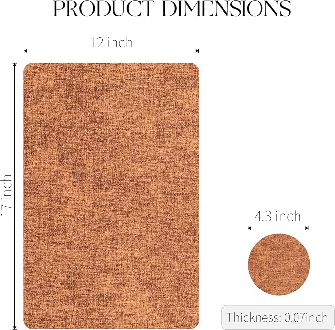 MOSAYT Placemats Set of 8, Heat Resistant Vinyl Place Mats - Image 7