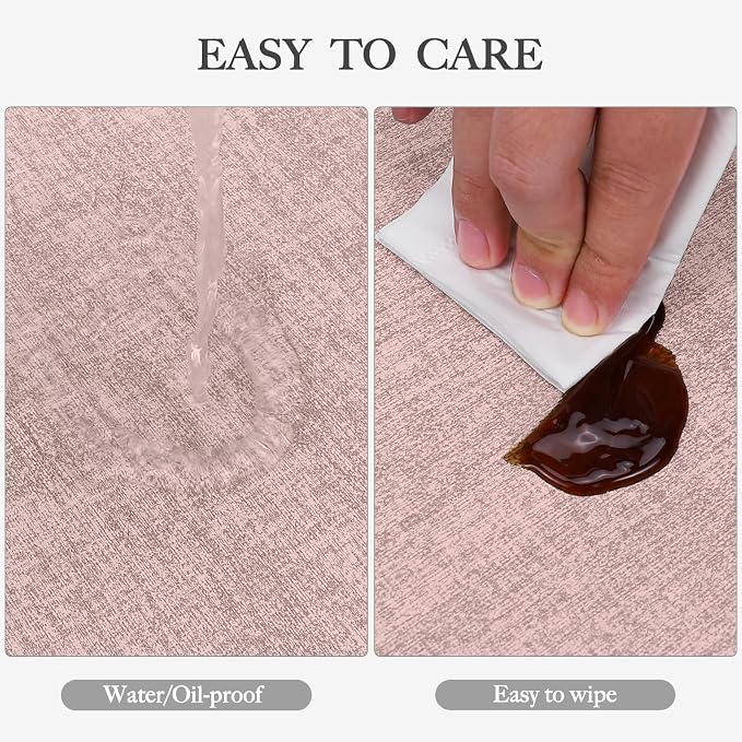 Faux Leather Heat Resistant Placemats Set of 4 – Waterproof Oilproof Wipeable - Image 3