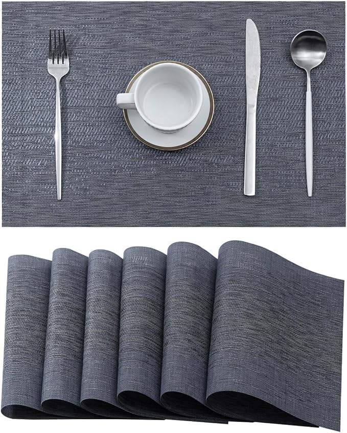 Leetaltree Denim Blue Placemats Set of 6 by Leetaltree-ArtatEveryTable