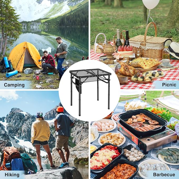 RedSwing Folding Grill Table, Lightweight Height Adjustable Aluminum Table - Image 7