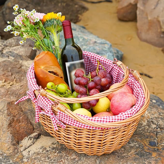 G GOOD GAIN Wicker Picnic Basket - Image 7