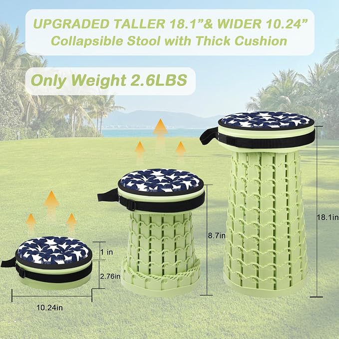 ALEVMOOM Upgraded Collapsible Stool - Image 3