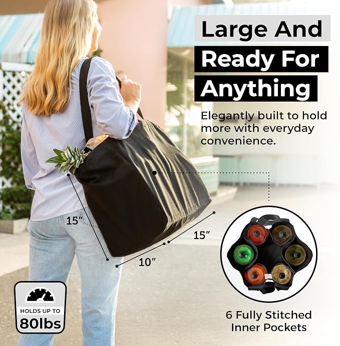 VeraMia Canvas Grocery Bag 3pc XL Set - Image 4