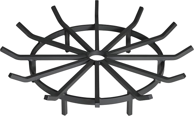 SteelFreak Heavy Duty Wagon Wheel Firewood Grate by SteelFreak