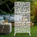 Privacy Screen, 35.4" W x 74.4" H Metal Outdoor Decorative Privacy Screen by Unknown